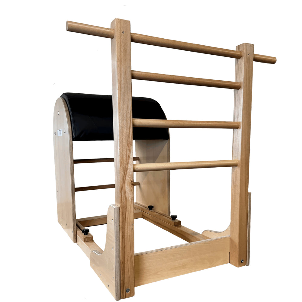 wood pialtes ladder barrel for home and studio, wooden workout equipment