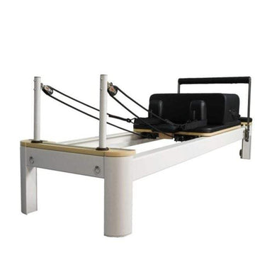 Pilates Reformer and Reformer table, sustainable gym and studio equipment