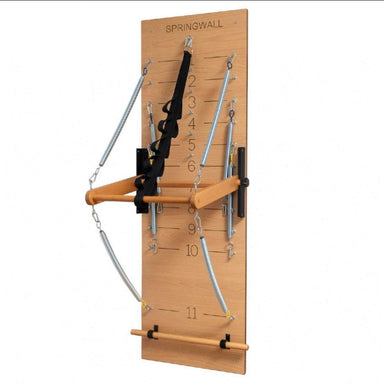 Atro Pilates Springwall wall-mounted Pilates equipment with adjustable springs and wooden frame for home or studio