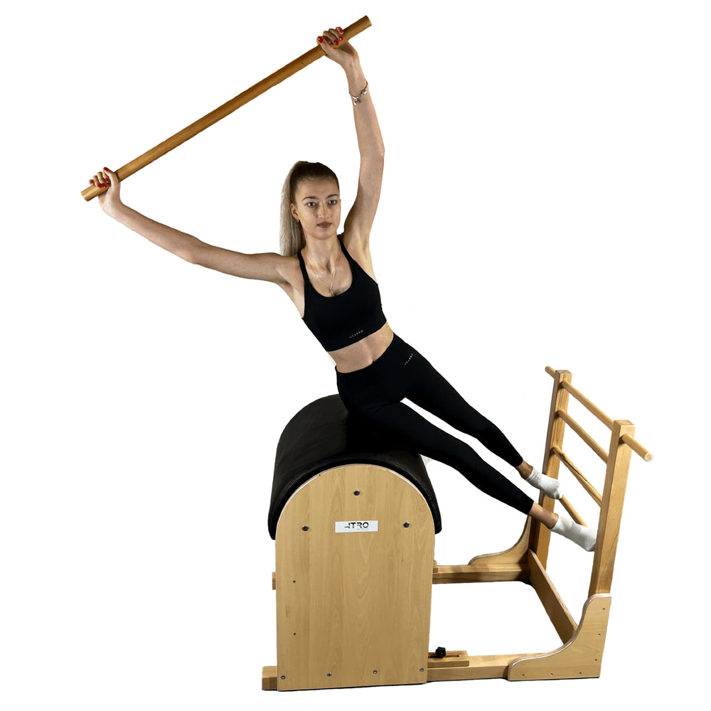 pilates ladder barrel, wooden gym machine, eco-friendly workout equipment for home and yoga studios