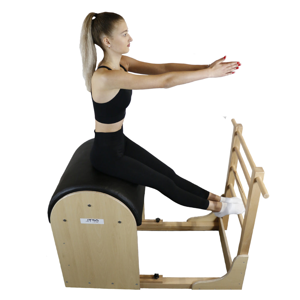 wooden workout machine, wood pilates ladder barrel, sustainable gym equipment