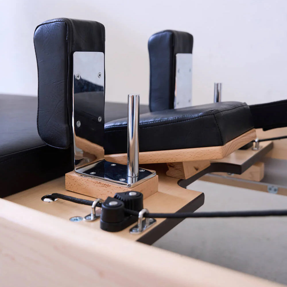 eco-friendly cadillac for home and studio use, pilates reformer machine headrest
