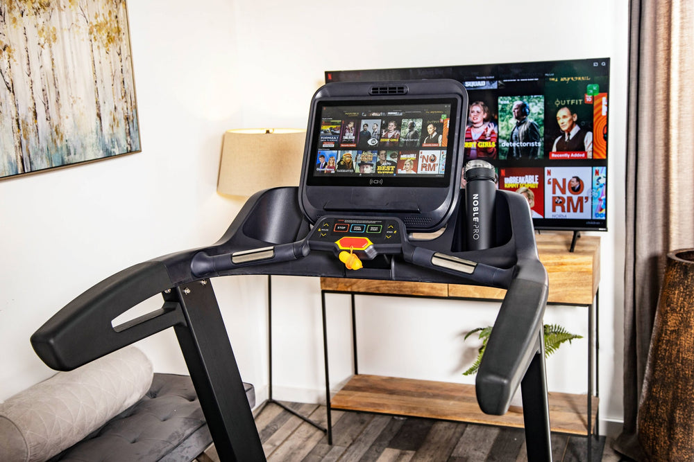 Foldable treadmils for home with HD interactive touchscreen built-in apps for running