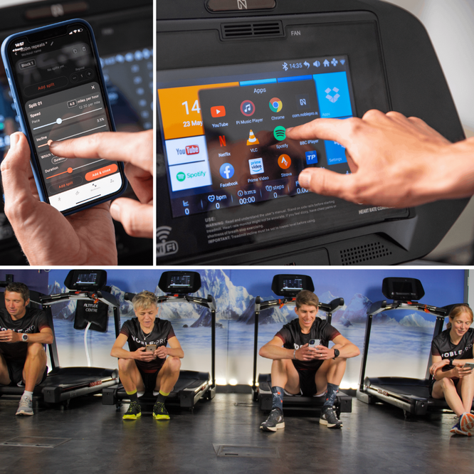 foldable treadmill for yoga studio HD interactive touchscreen for home workout