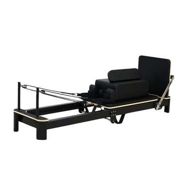 Aluminium pilates machine for homes, studios with black leather