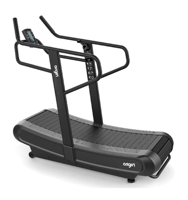 curved black treadmill for home workouts