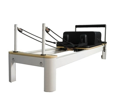 pilates reformer machine for home studios, black leather